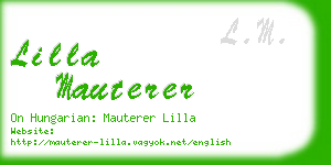 lilla mauterer business card
